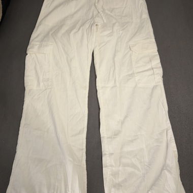Pantaloni cargo bianchi