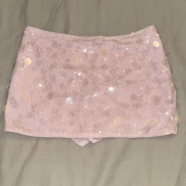mini jupe rose pailletes
