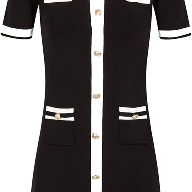 Black and White Short Dress