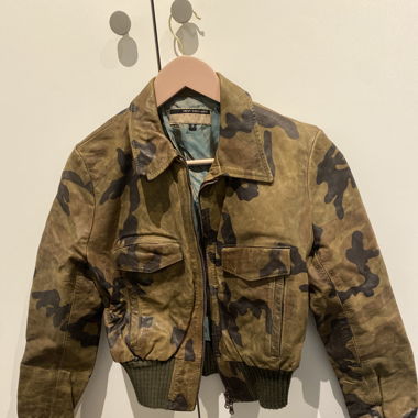 Vent Couvert Camouflage Leather Jacket
