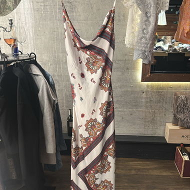 Printed Satin Dress