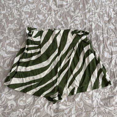 Green patterned shorts