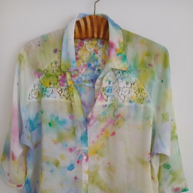 Summer batik women blouse size 40