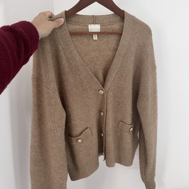 Süsser beiger Cardigan in Grösse L