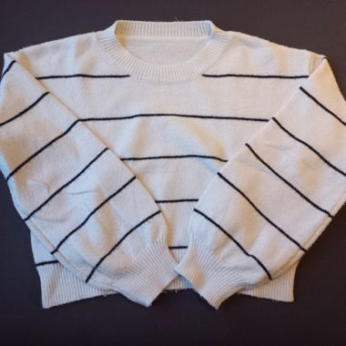 Pull en maille rayé