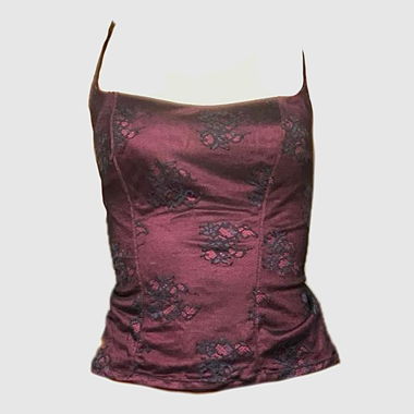 Y2K-Bordeaux-Satin-Camisole-Top