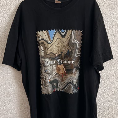 Schwarzes Graphic-T-Shirt XXL