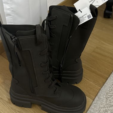 New Zara High Khaki Boots