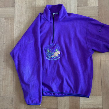Vintage Faserpelz Pullover violett