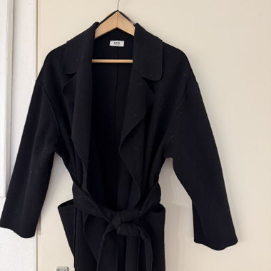 Black Coat with Belt