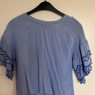 Top da ragazza azzurro chiaro tg. 146