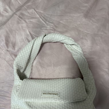 Valentino Handtasche Weiss Geflochten 