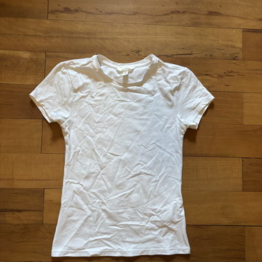 White Elastic H&M T-Shirt