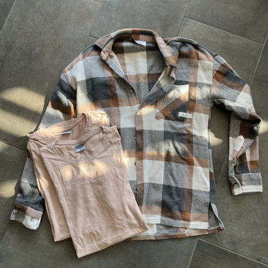 T-Shirt and Lumberjack Shirt Set