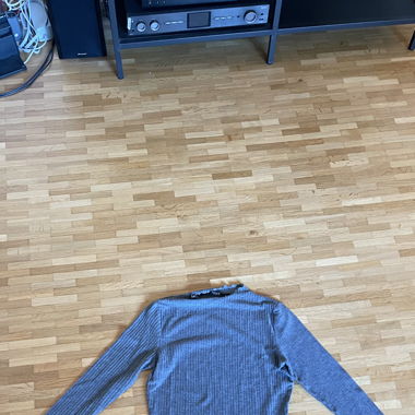 Dünnes Graues Langarmshirt