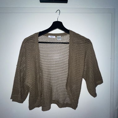 Cardigan in maglia marrone