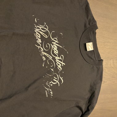 T-shirt merch Blanche biau L