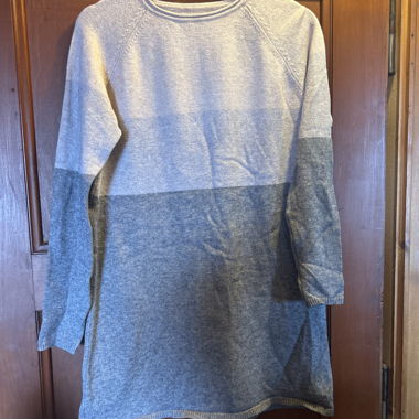 Pink / Grey block colour jumper dress