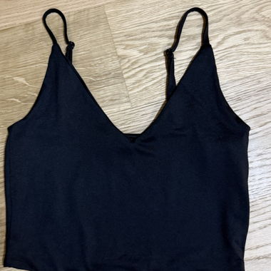 Black Crop Top with Spaghetti Straps