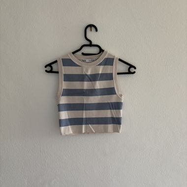 Gestreiftes Zara ärmelloses Top
