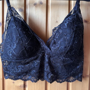 Bralette in pizzo nero Zebra M