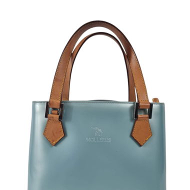 MAISON MOLLERUS TÜRKISE LACKTASCHE