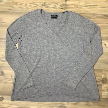 Pull Marc O'Polo gris à col en V