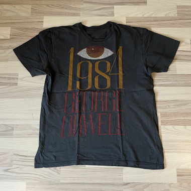 Oversized dunkelgraues Shirt mit Print