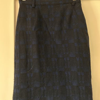 Blauer 60er retro Wollrock