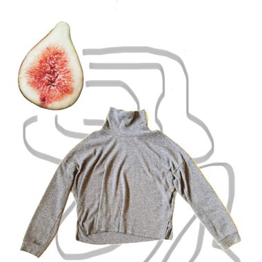 grey crew neck sweater