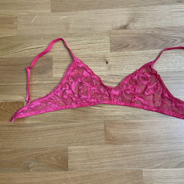 Etam bralette pink see through