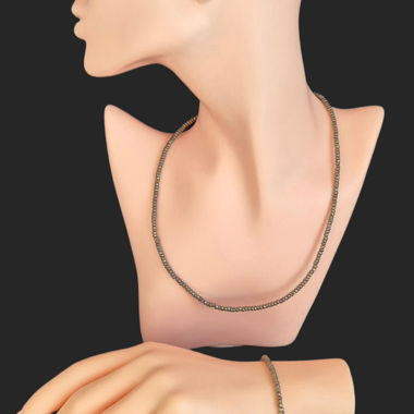 Schmuckset mit Halskette, Armband, Ohrring