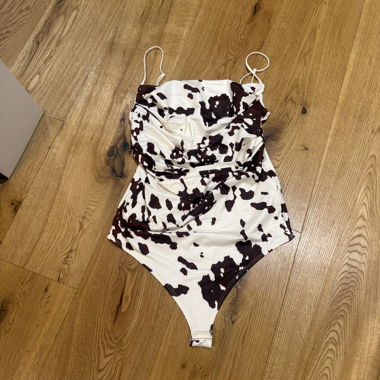 Cow-Print Bodysuit