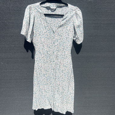 Floral Dress with Puff Sleeves