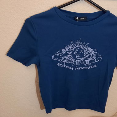 Crop top, t-shirt bleu 💙