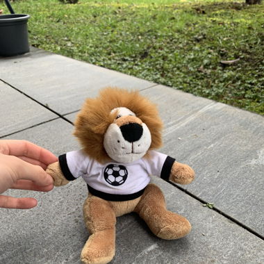 löwe mit fussballtrikot plushie plüschtier
