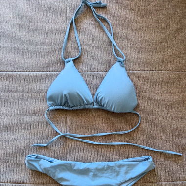 Maillot de bain bleu avec paillettes Tezenis