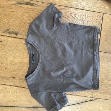 Zara olive green cropped top