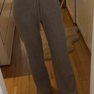 Beige Pleated Pants