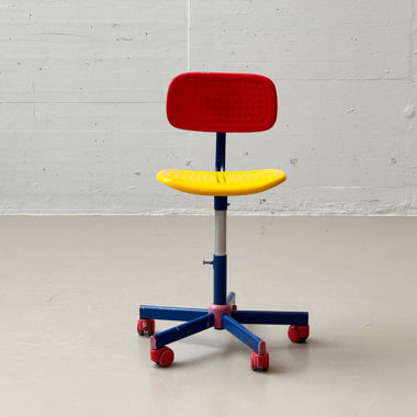 Sedia girevole vintage in stile Memphis di Ikea, 1990