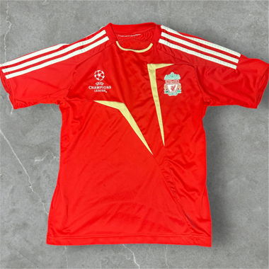 Liverpool red and white Adidas sportswear shirt