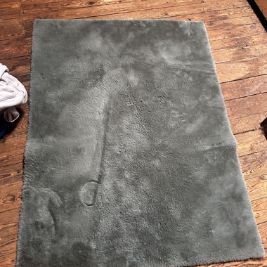 Tapis gris/bleu