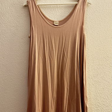 By Basics Longtop aus Bambusviskose, beige