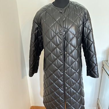 Zara Black Quilted Padded Coat - Size S -