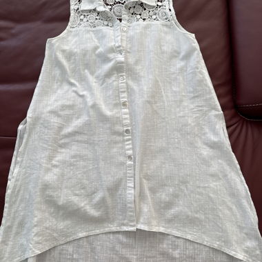 Top in pizzo bianco
