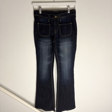 jeans a vita media blu
