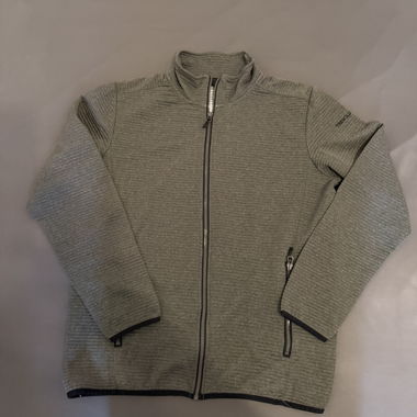 Graue Fleecejacke mit Reissverschluss