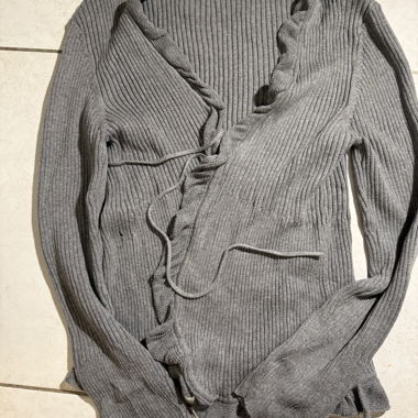 Street One graue Wickel-Strickjacke