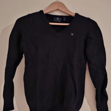 Pull Gant noir col en V