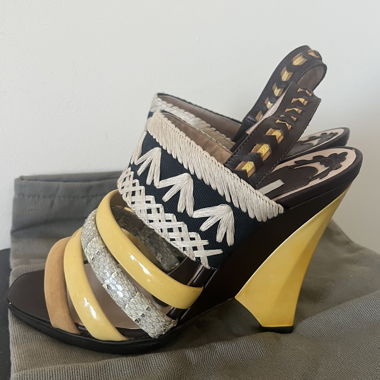 Sandales compensées Pollini multicolores